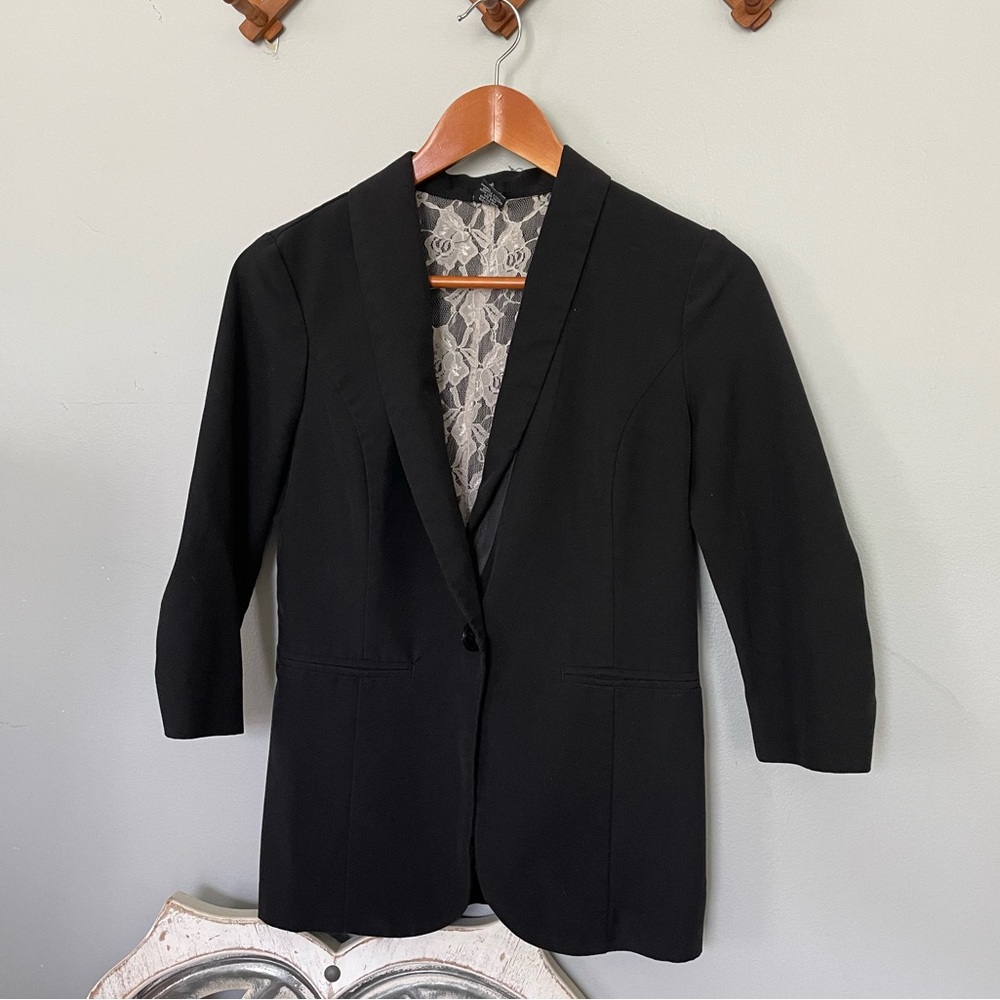 3/$25! Black Blazer 3/4 Sleeve